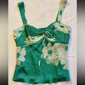 Ann Taylor vintage Y2K silk Teal Blouse